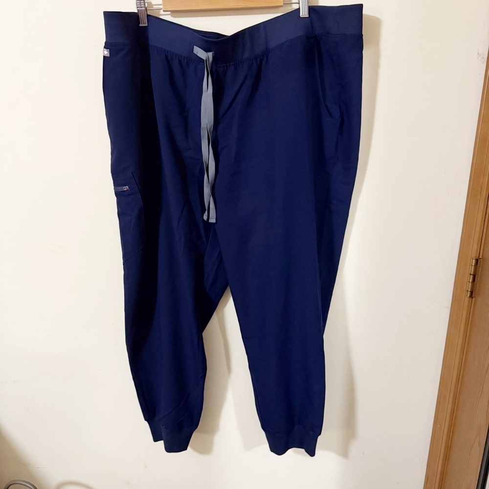 NWT Figs Womens Blue Pockets Scrub Pants Size 4X Work Wear